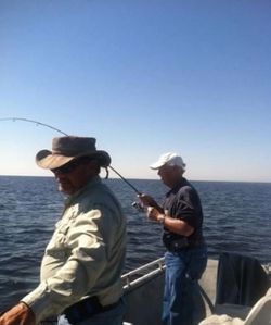 Angler fishing alone on the shore in FL