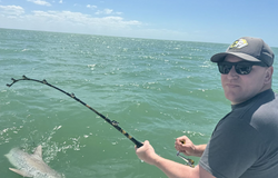 Lone angler fishing in Goodland