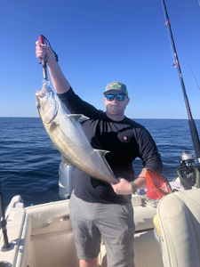 Reeled in a big one on the open sea!
