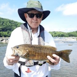 One person fishing in Harpers Ferry