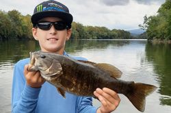 A single angler fishing in West Virginia