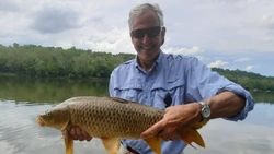 Lone angler fishing in West Virginia