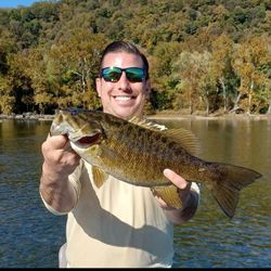 Smallmouth bass caught while fishing in WV