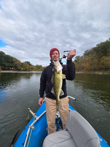Nice walleye caught jigging in cloudy afternoon conditions!