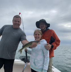 Three people fishing in Pennsylvania