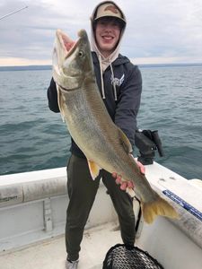 One person fishing in Erie