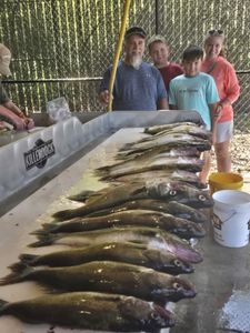 Four people fishing in Pennsylvania