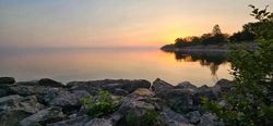 Scenic view of Lake Erie