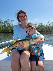 Young Angler Caught His First Trophy Fish: Snook!