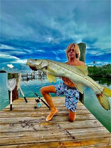 Giant Snook Catch at Boca Grand FL