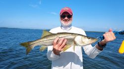 A large snook fish caught while fishing in FL