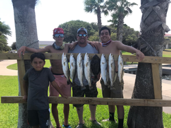7 spotted weakfish caught during a fishing trip in Corpus Christi