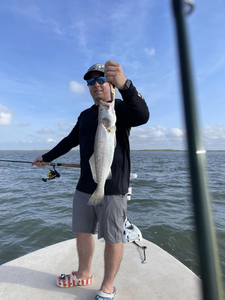 Spotted weakfish, 23 inches, fishing in TX