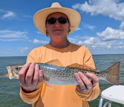 Two spotted weakfish caught while fishing in Florida