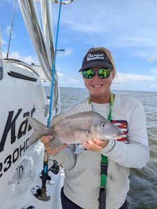 A white grunt fish caught while fishing in FL