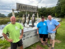 Successful Lake Ontario salmon fishing charter