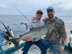 Huge Chinook Salmon caught trolling in Mexico NY!