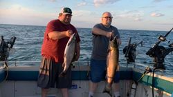 Two anglers catching big fish in Mexico
