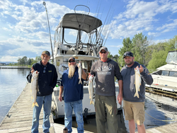 5 coho salmon caught while fishing in Superior