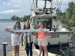 3 Coho Salmon, fishing in Superior