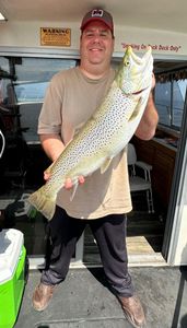 A lone fisherman in Wisconsin enjoying a great day of fishing