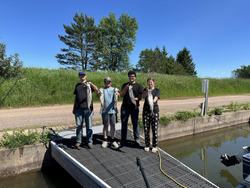 Four people fishing in Superior
