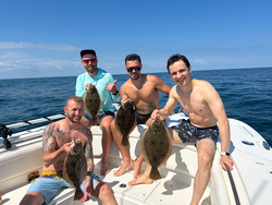 Great day on the water! Summer Flounder and California Flounder using deep sea jigging and trolling techniques.