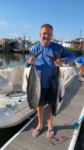 Two yellowfin tuna caught while fishing in Sea Isle City