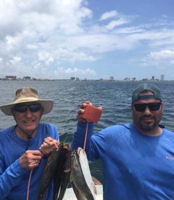 Two anglers fishing at South Padre Island