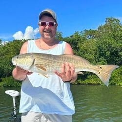 A redfish caught while fishing in FL