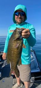 Fisherman casting line in N.Y.