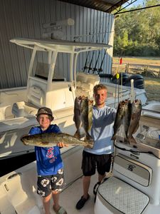 Spotted Weakfish and Redfish, a great catch on a fishing trip in FL