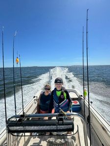 Two people on a fishing cruises trip in FL
