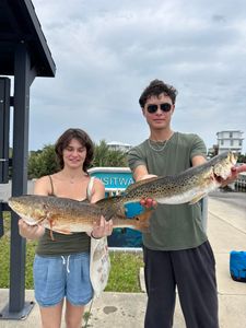 Two spotted weakfish caught during a cruises and fishing trip in Carrabelle
