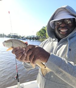 A person fishing in Charleston, South Carolina