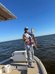 Two anglers enjoying a fishing trip in LA