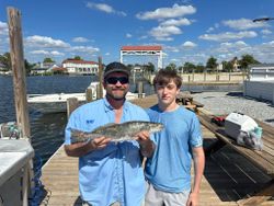 Two fishermen enjoying a day of fishing in Slidell