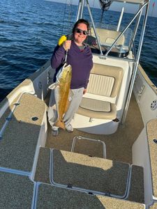 A person fishing for redfish in LA