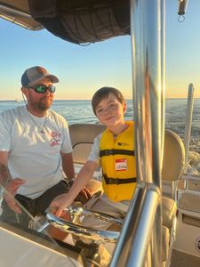 Two people fishing in LA