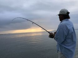 Lone angler fishing in Texas