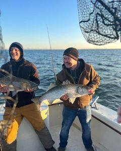Two striped bass caught during fishing trip in NJ