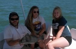 3 people fishing at Fort Pierce