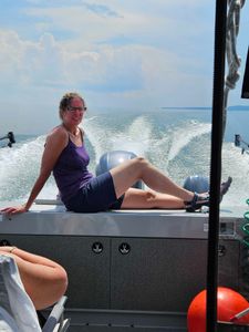 Angler fishing in Minnesota with cruises and fishing gear