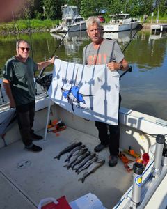 Two people on a cruises and fishing adventure in MN
