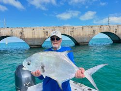 Photo of a person fishing for a Florida Pompano in Islamorada