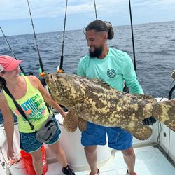 Another monster Grouper with Captain BrYan. 