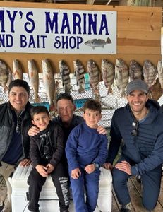 11 sheepshead, redfish, black drum, sea bass, and atlantic croaker fish caught in Port Isabel