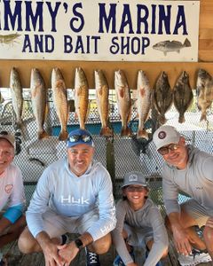 Eleven spotted weakfish, summer flounder, and redfish caught at Port Isabel