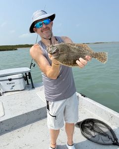 Summer flounder caught while fishing in Port Isabel TX