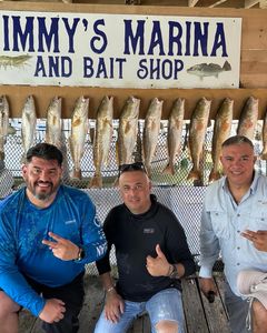 10 redfish caught by 3 people in TX